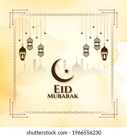 Cultural islamic Ramadan Kareem festival religious background vector