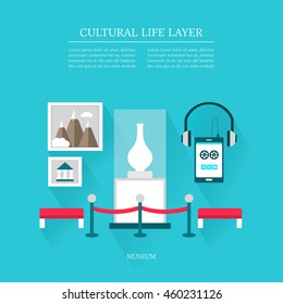 cultural life Museum layer set