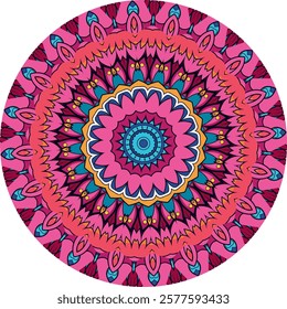 Cultural Mandala Artwork Featuring Symmetry and Detail