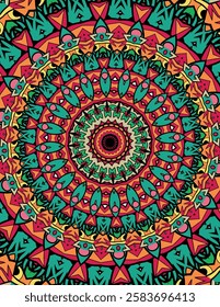 Cultural Mandala Artwork Featuring Symmetry and Detail