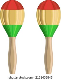 Cultural maracas, illustration, vector on a white background.