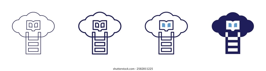 Cultural progress icon in 4 different styles. Thin Line, Line, Bold Line, Duotone. Duotone style. Editable stroke.