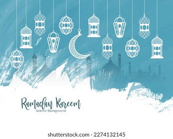 Cultural Ramadan Kareem Islamic festival celebration background vector