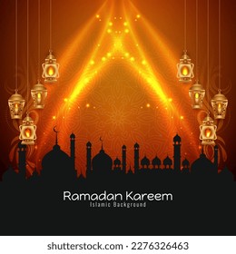 Cultural Ramadan Kareem Islamic festival celebration background vector