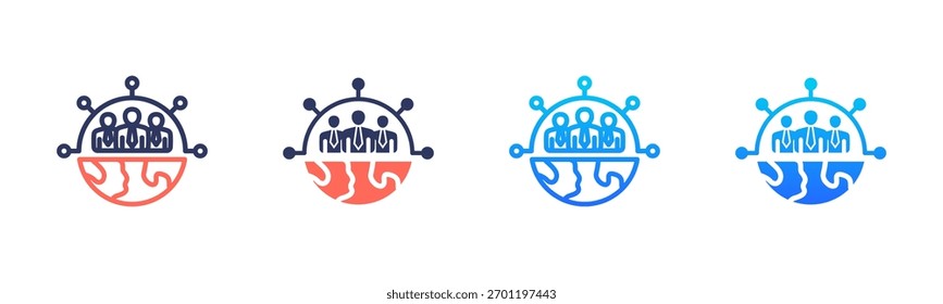 Paquete de iconos de sensibilidad cultural en varios estilos