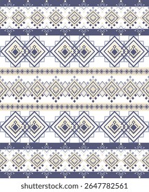 A cultural stripe design inspired by ethnic weavings, featuring structured diamond motifs and rhythmic linework in neutral tones.