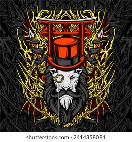 cultural tradition mask illustration for t shirt design