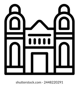 Culture building icon outline vector. Bern city capital. City landmark