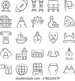Culture and Communities Line Icons 