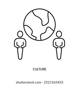 ícone da linha de conceito de cultura. Elemento simples ilustration.culture conceito esboço do símbolo.