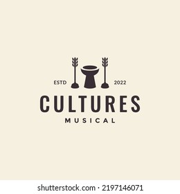 culture Djembe logo design vector