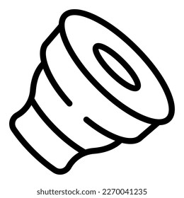 Culture drums icon outline vector. Travel tourism. Temple national