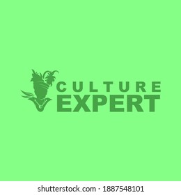 Vector de diseño de logotipo de experto cultural