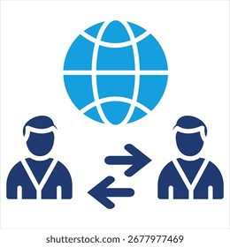 Culture Flat Blue Icon Vector Illustration