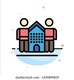 Culture, Friendly, Friends, Home, Life Abstract Flat Color Icon Template