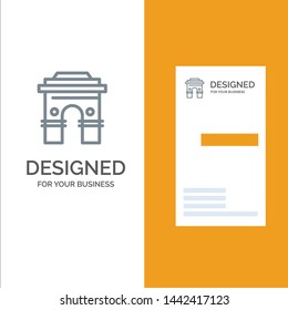 Culture, Global, Hinduism, India, Indian, Srilanka, Temple Grey Logo Design and Business Card Template