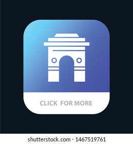 Culture, Global, Hinduism, India, Indian, Srilanka, Temple Mobile App Button. Android and IOS Glyph Version. Vector Icon Template background