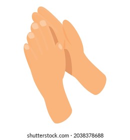 Culture hand clap icon cartoon vector. Applause crowd. Concert encourage