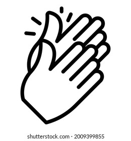 Culture handclap icon outline vector. Applause hand clap. People encourage