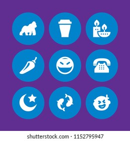 culture icon. 9 culture set with africa, drink, pond and old typical phone vector icons for web and mobile app