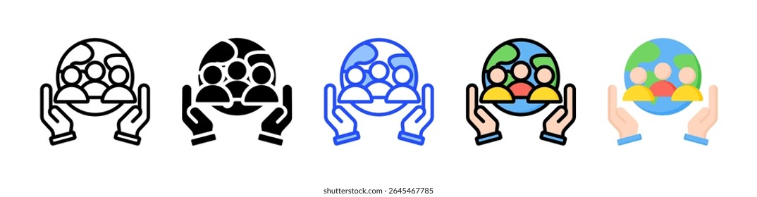 Coleção De Ícones De Cultura Com Vários Estilos