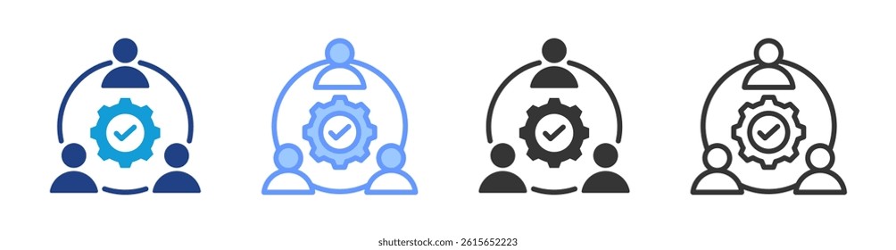 Culture icon set multiple style collection