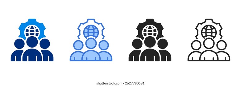 Conjunto de iconos de cultura Ilustración vectorial de estilos múltiples