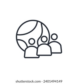 culture icon. vector.Editable stroke.linear style sign for use web design,logo.Symbol illustration.