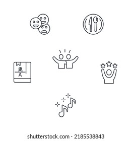 Culture icons set . Culture pack symbol vector elements for infographic web
