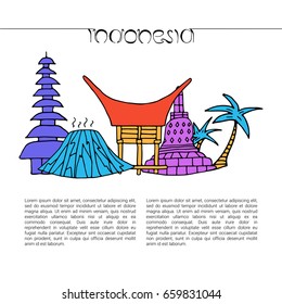Culture of Indonesia design concept. Vector illustration.