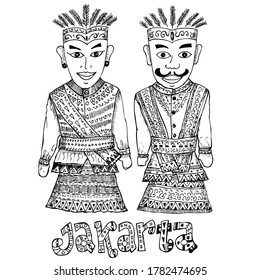 culture from jakarta, doodle sketch