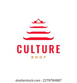 culture korean house museum roof traditional legend logo design vector