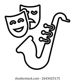 Culture line icon design. Culture thin black outline symbol vector illustration. editable stroke icon on transparent background.