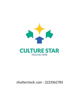 culture logo design template vector