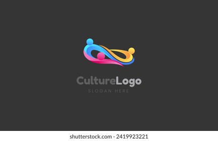 diseño plano del logotipo de referencia