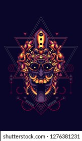 Culture mask sacred geometry