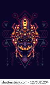 Culture mask sacred geometry