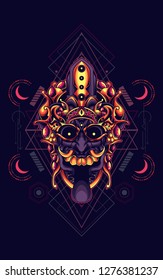 Culture mask sacred geometry