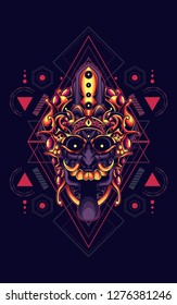 Culture mask sacred geometry