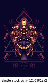 Culture mask sacred geometry