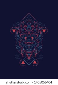 Culture mask with sacred geometry