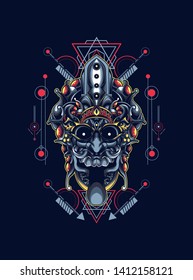 Culture mask with sacred geometry
