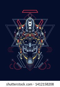 Culture mask with sacred geometry