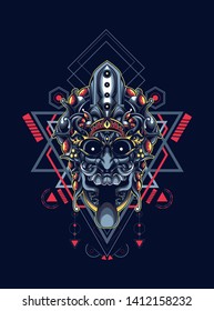 Culture mask with sacred geometry