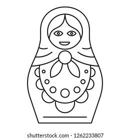 Culture nesting doll icon. Outline culture nesting doll vector icon for web design isolated on white background