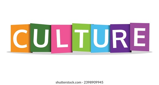 Icono de vector de letras superpuestas de CULTURA