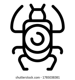 Culture scarab beetle icon. Outline culture scarab beetle vector icon for web design isolated on white background
