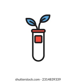 Culture Tube Icon Vector Illustration