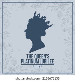 Culture vector background illustration. International day for banner, backdrop, poster, merchandise, cover. Eps 10. The Queen Platinum Jubilee day svg