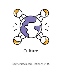 Culture Vector Filled Outline Style Icon. Eps 10 File 